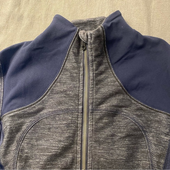 Lululemon blue denim zip up jacket - Picture 3 of 5